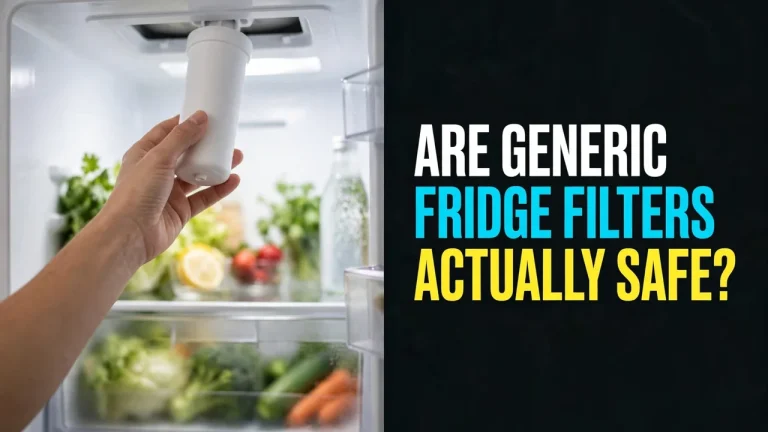 Are generic refrigerator water filters safe — hand fitting a cartridge inside a fridge